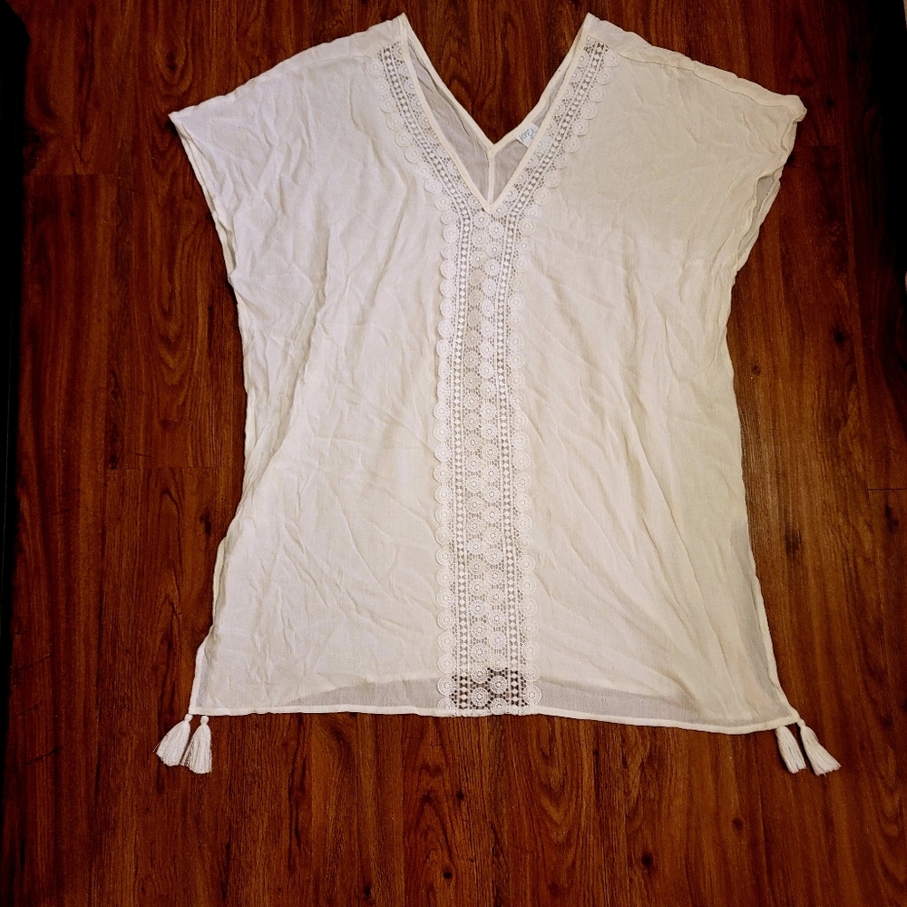 XL Women's Crochet Insert Cover Up Dress